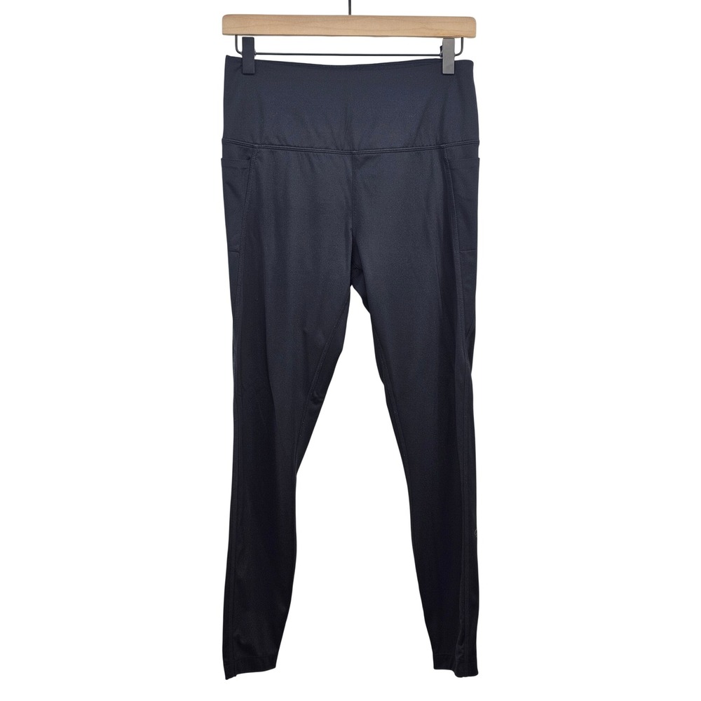 MPG Sport Womens High Rise Recycled‎ Nylon Pocket Leggings Black Large L CA14442